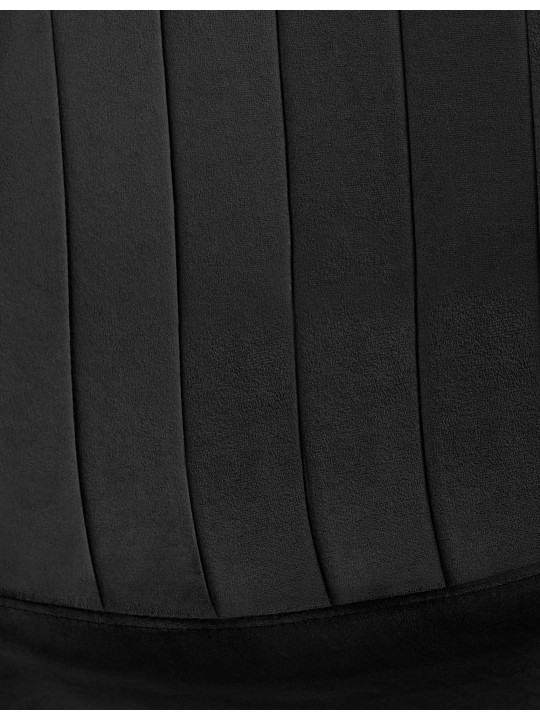 Lot de 4 chaises de salle à manger Baxter velours, noir