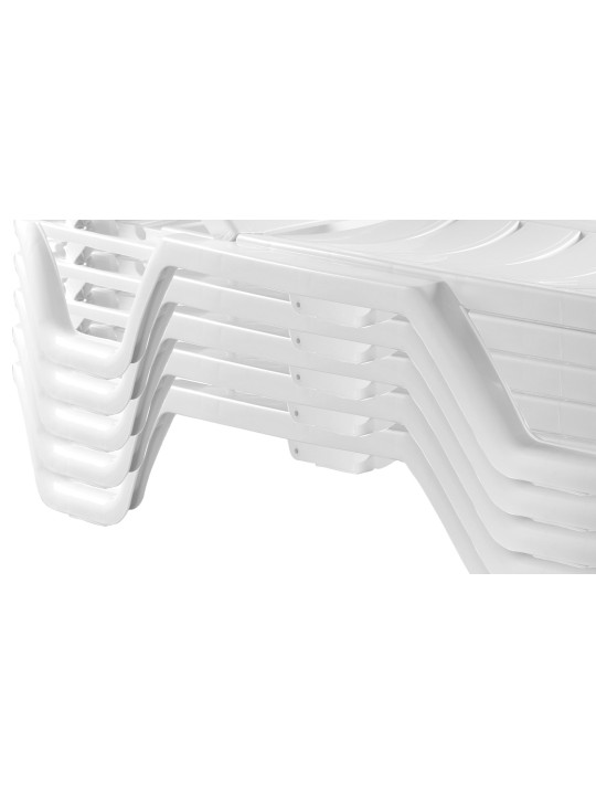 Lot de 10 bains de soleil Bahama, blanc Lot de 10 bains de soleil Bahama, blanc