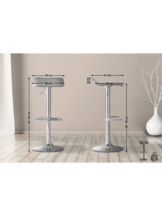 Tabouret de bar DYN, gris