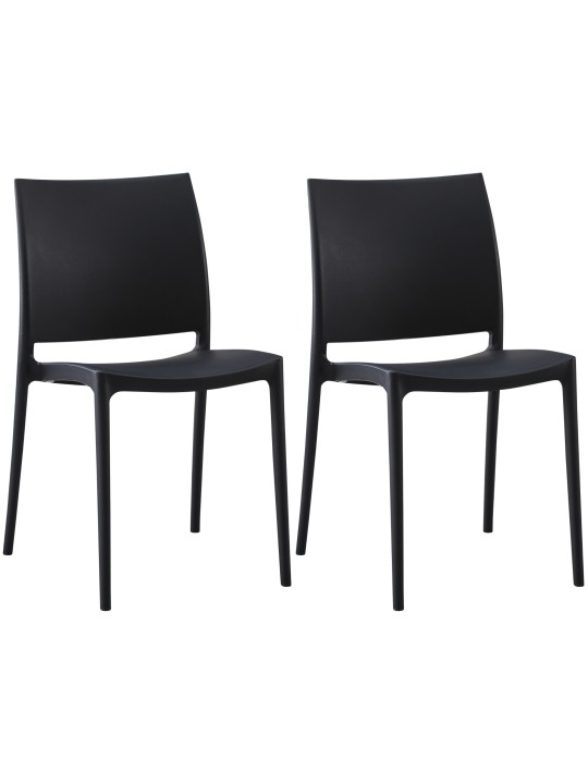 Lot de 2 chaises Meton, noir Lot de 2 chaises Meton, noir