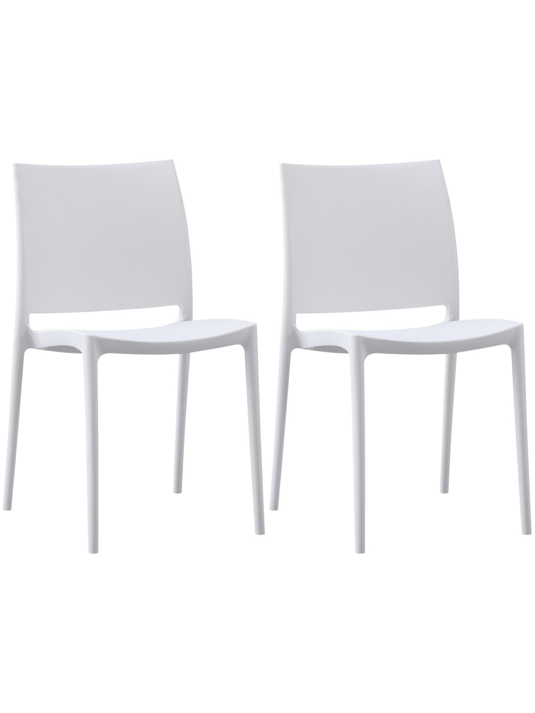 Lot de 2 chaises Meton, blanc