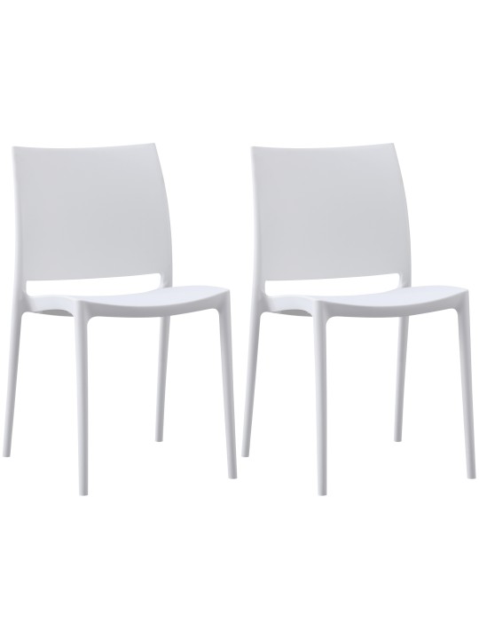 Lot de 2 chaises Meton, blanc