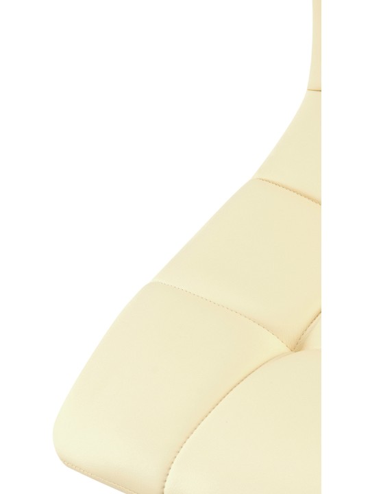 Lot de 4 chaises de salle à manger Antibes simili cuir, crème