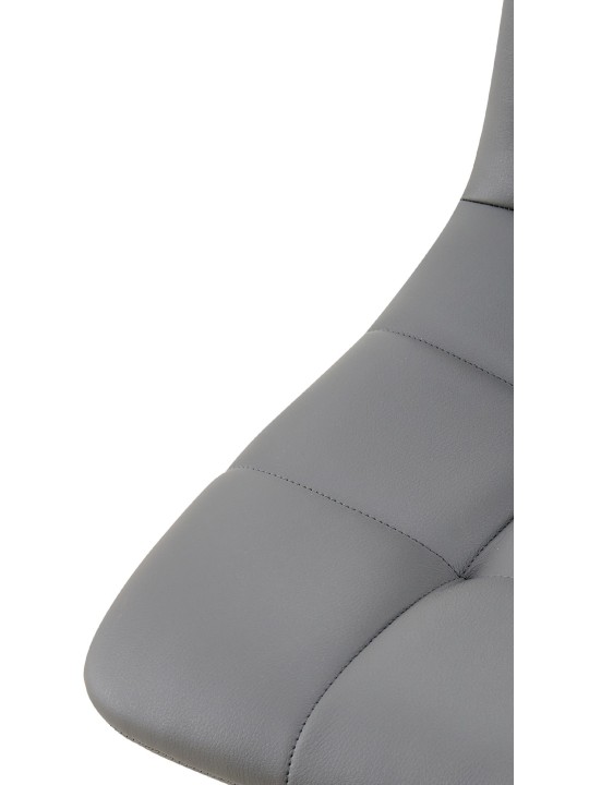 Lot de 4 chaises de salle à manger Antibes simili cuir, gris foncé Lot de 4 chaises de salle à manger Antibes simili cuir, gris foncé