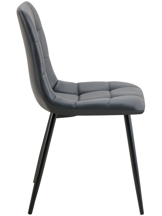 Lot de 4 chaises de salle à manger Antibes simili cuir, noir Lot de 4 chaises de salle à manger Antibes simili cuir, noir