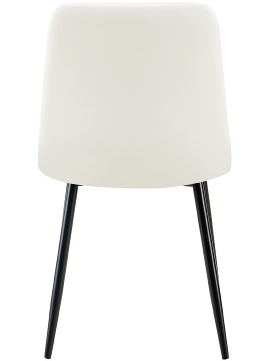 Lot de 4 chaises de salle à manger Antibes simili cuir, blanc Lot de 4 chaises de salle à manger Antibes simili cuir, blanc