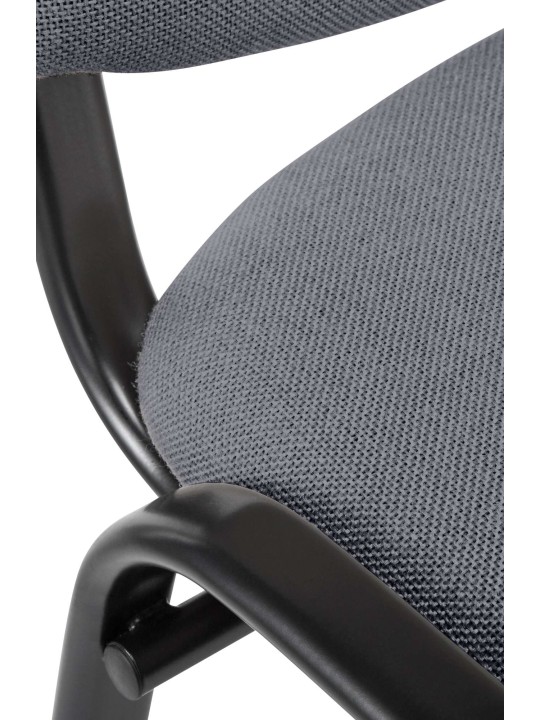 Chaise visiteur Ken tissu, gris