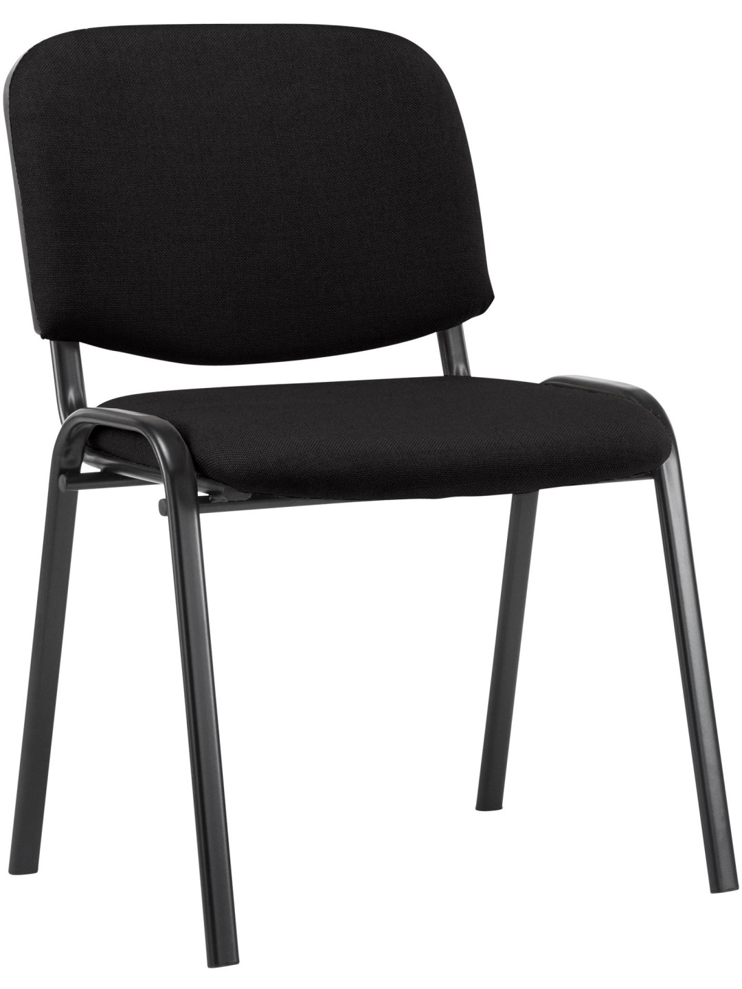 Chaise visiteur Ken tissu, noir
