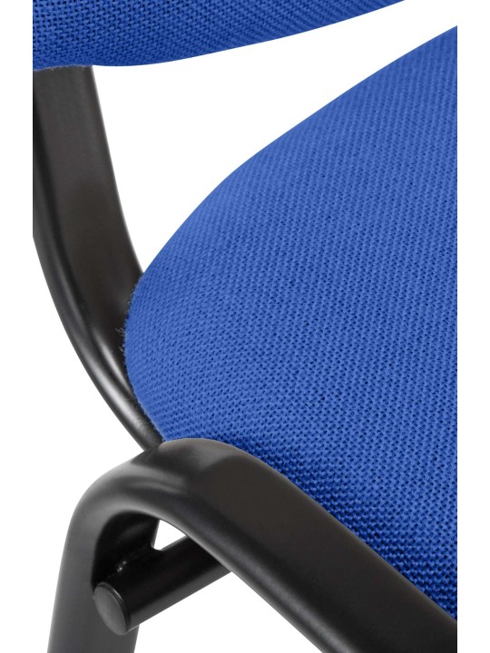 Chaise visiteur Ken tissu, bleu