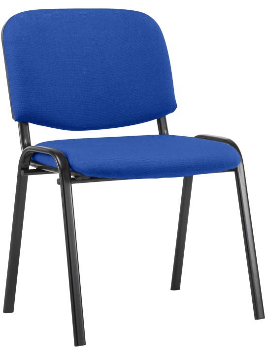 Chaise visiteur Ken tissu, bleu