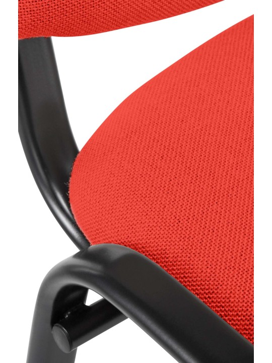 Chaise visiteur Ken tissu, rouge