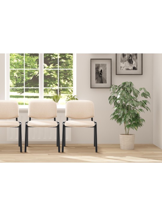 Chaise visiteur Ken tissu, crème Chaise visiteur Ken tissu, crème