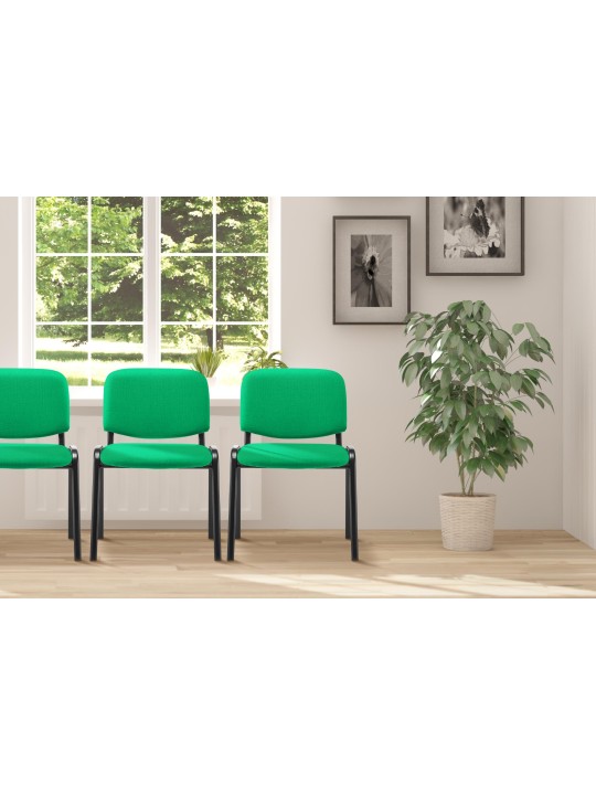 Chaise visiteur Ken tissu, vert
