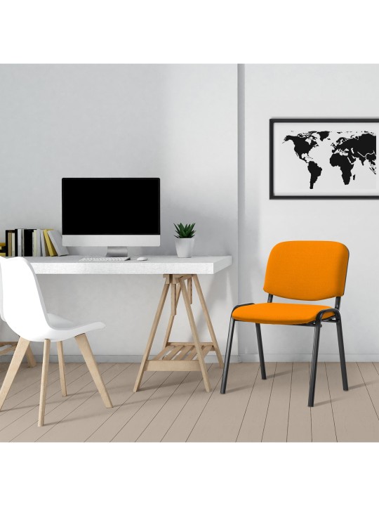 Chaise visiteur Ken tissu, orange Chaise visiteur Ken tissu, orange