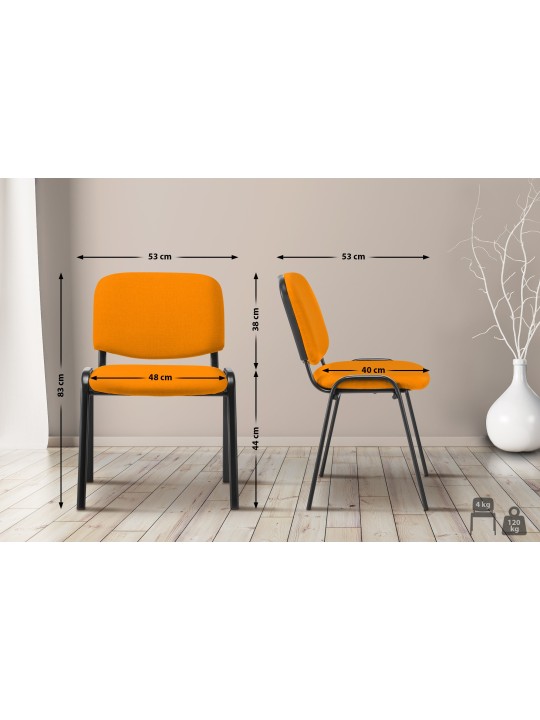 Chaise visiteur Ken tissu, orange Chaise visiteur Ken tissu, orange