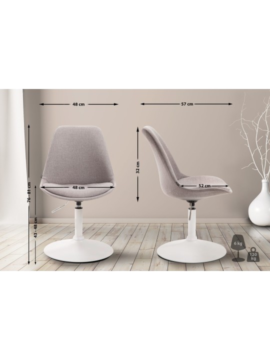 Chaise Maverick W tissu, gris Chaise Maverick W tissu, gris