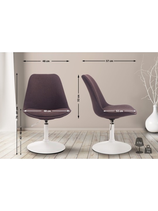 Chaise Maverick W tissu, brun Chaise Maverick W tissu, brun