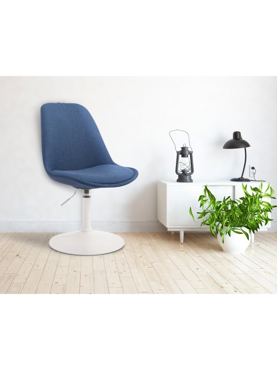 Chaise Maverick W tissu, bleu