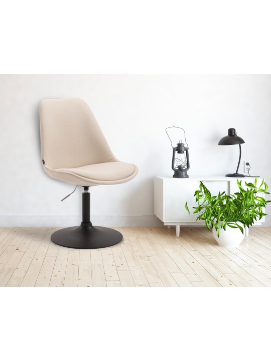 Chaise Maverick B en tissu, crème