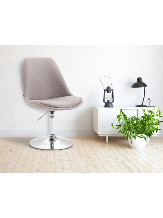 Chaise Maverick C en tissu, gris