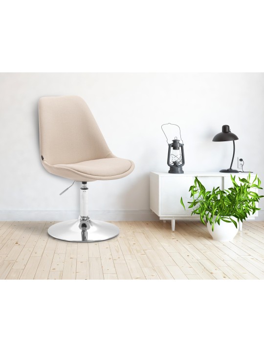 Chaise Maverick C en tissu, crème