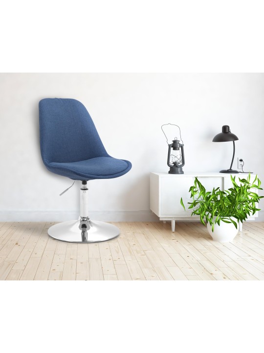 Chaise Maverick C en tissu, bleu