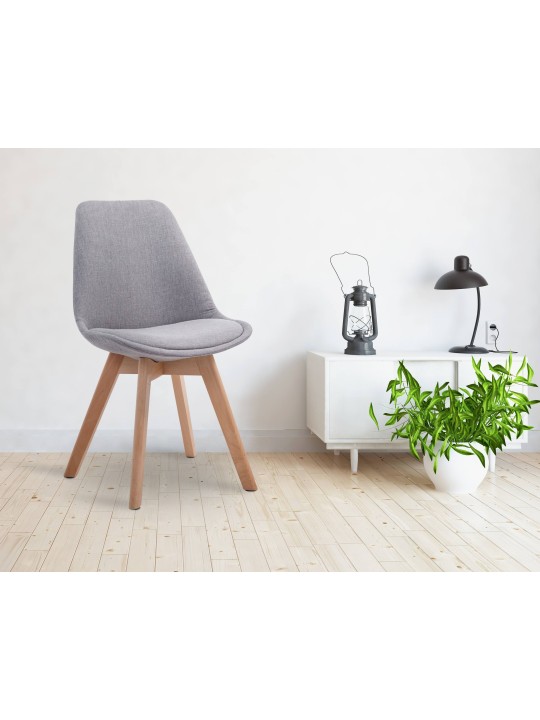 Chaise visiteur Borneo V2 Natura tissu, gris Chaise visiteur Borneo V2 Natura tissu, gris