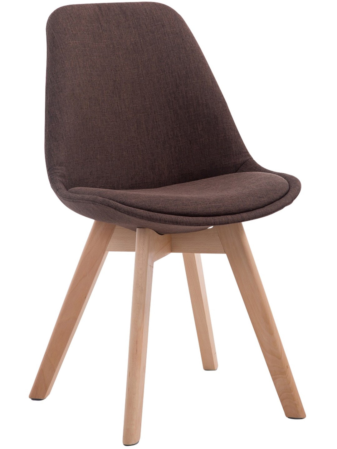 Chaise visiteur Borneo V2 Natura tissu, brun