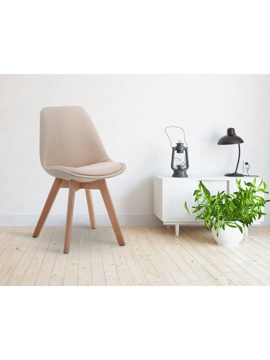 Chaise visiteur Borneo V2 Natura tissu, crème Chaise visiteur Borneo V2 Natura tissu, crème