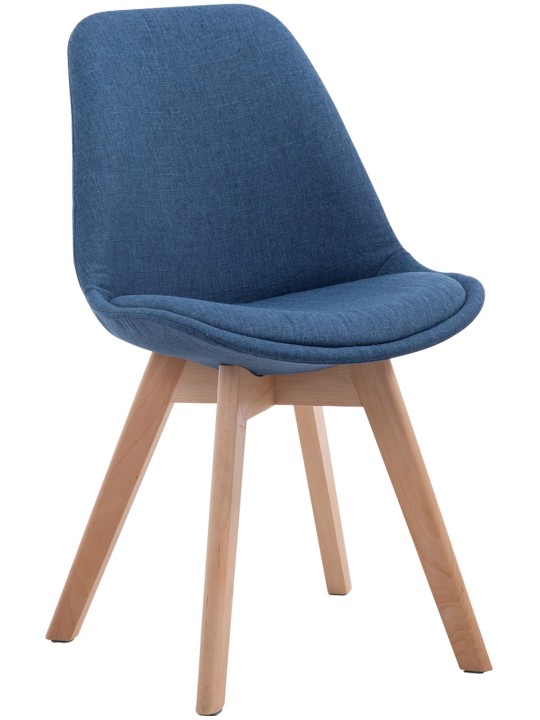 Chaise visiteur Borneo V2 Natura tissu, bleu