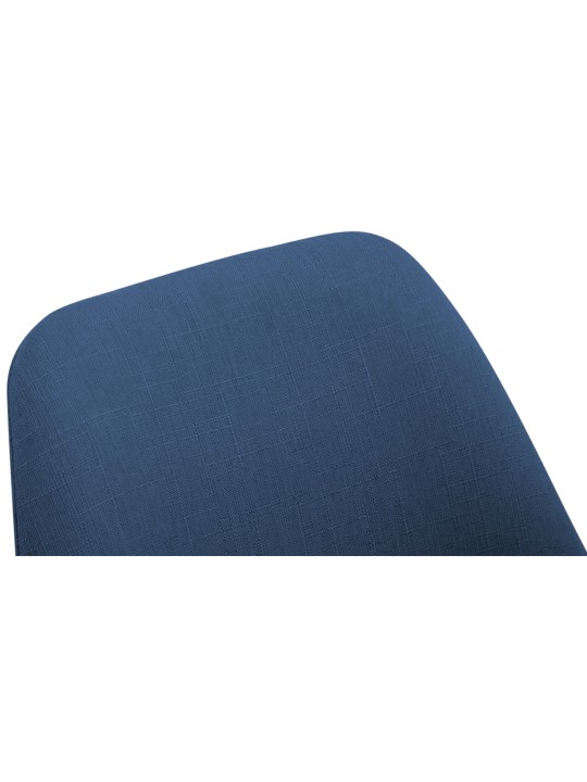 Chaise visiteur Borneo V2 tissu noyer, bleu