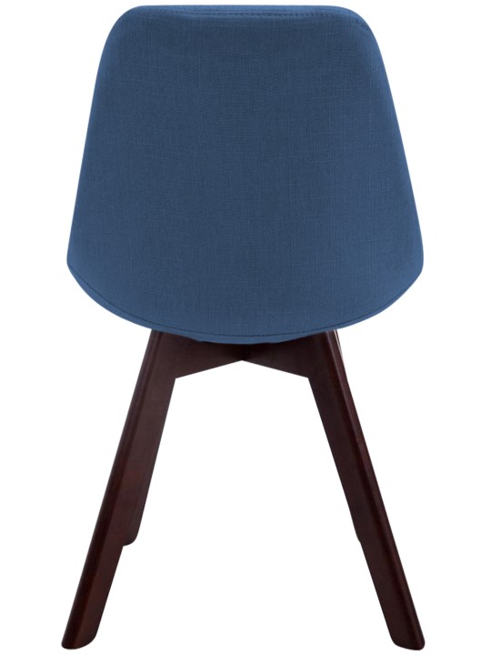 Chaise visiteur Borneo V2 tissu noyer, bleu