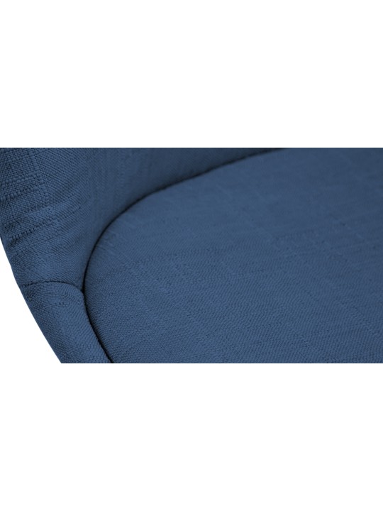 Chaise visiteur Borneo V2 tissu noyer, bleu