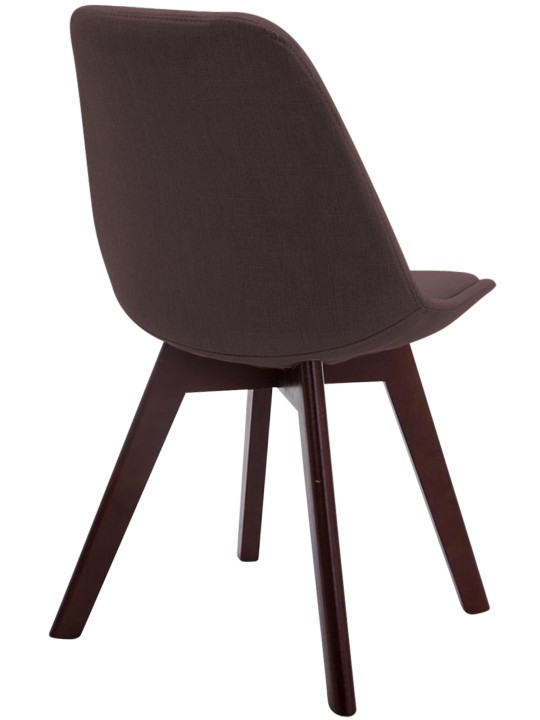 Chaise visiteur Borneo V2 tissu noyer, brun