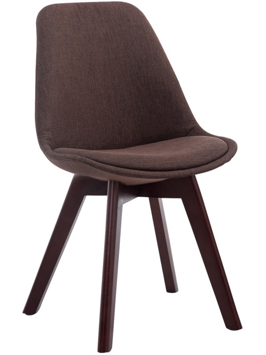 Chaise visiteur Borneo V2 tissu noyer, brun