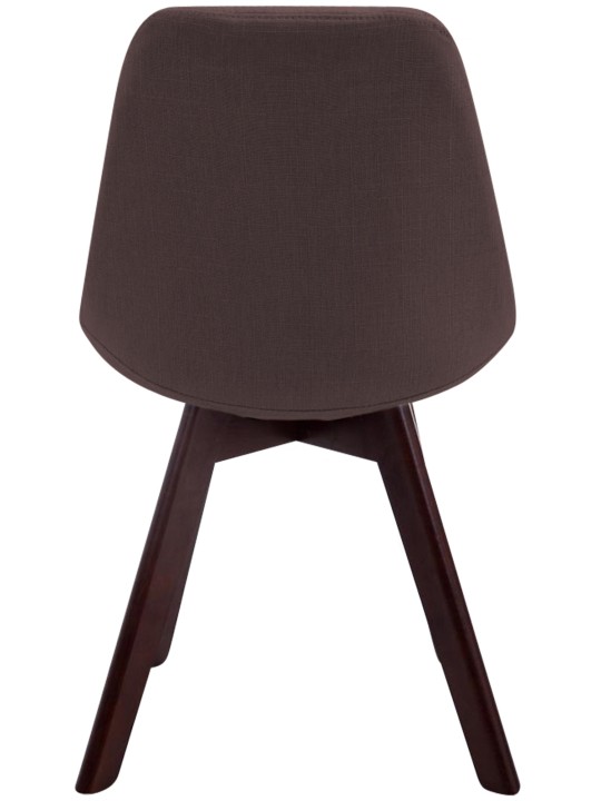 Chaise visiteur Borneo V2 tissu noyer, brun