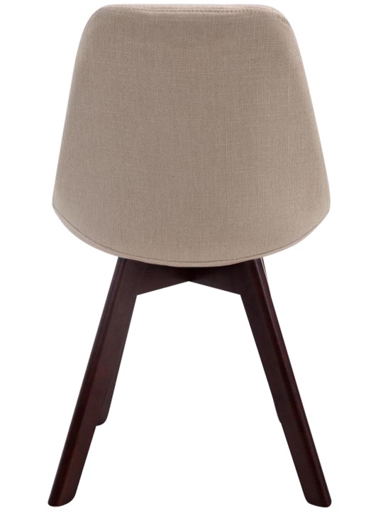 Chaise visiteur Borneo V2 tissu noyer, crème