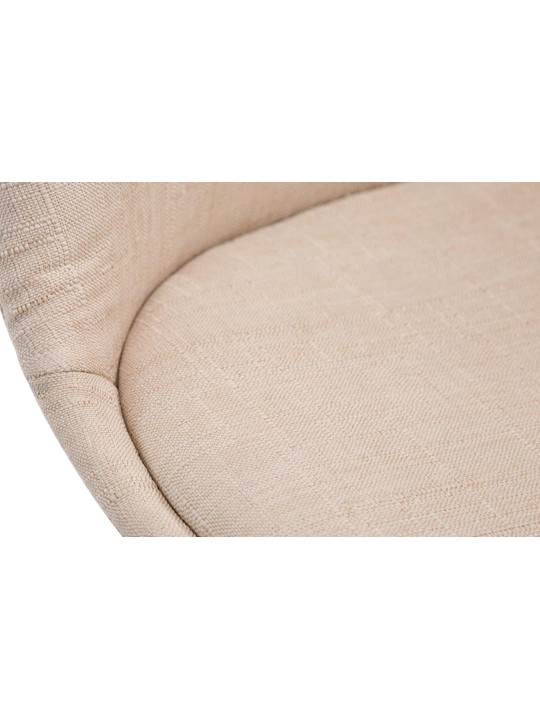 Chaise visiteur Borneo V2 tissu noyer, crème