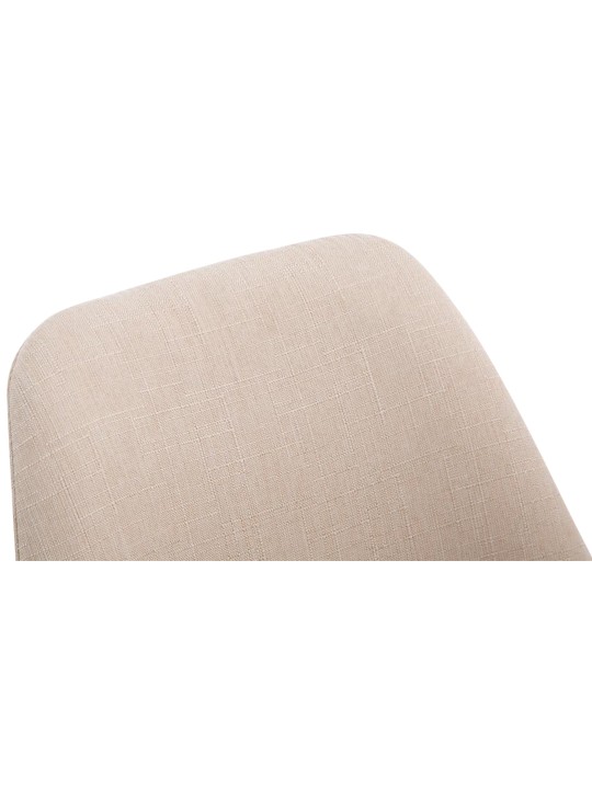 Chaise visiteur Borneo V2 tissu noyer, crème
