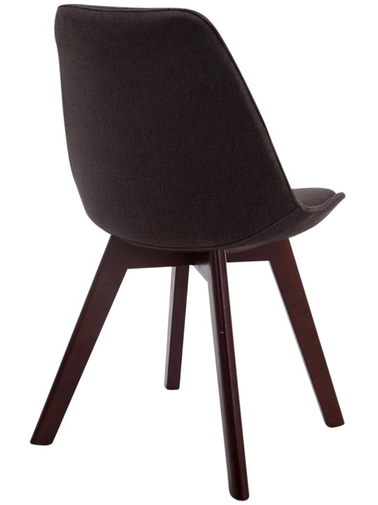 Chaise visiteur Borneo V2 tissu noyer, gris foncé