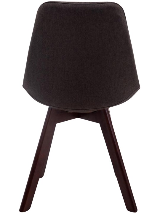 Chaise visiteur Borneo V2 tissu noyer, gris foncé