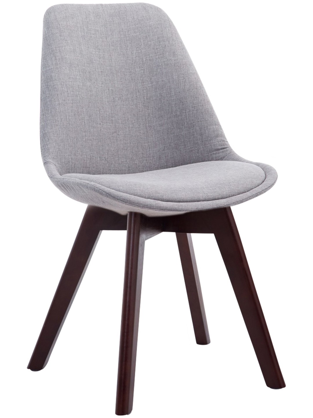 Chaise visiteur Borneo V2 tissu noyer, gris