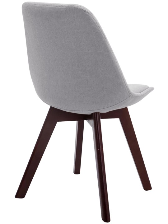 Chaise visiteur Borneo V2 tissu noyer, gris