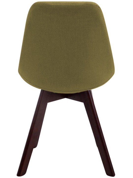 Chaise visiteur Borneo V2 tissu noyer, vert