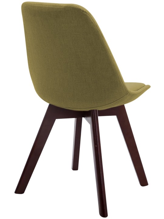 Chaise visiteur Borneo V2 tissu noyer, vert