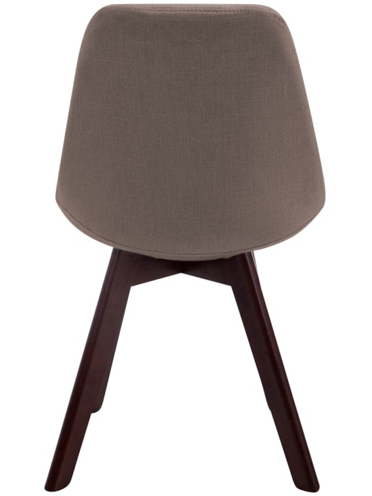 Chaise visiteur Borneo V2 tissu noyer, taupe