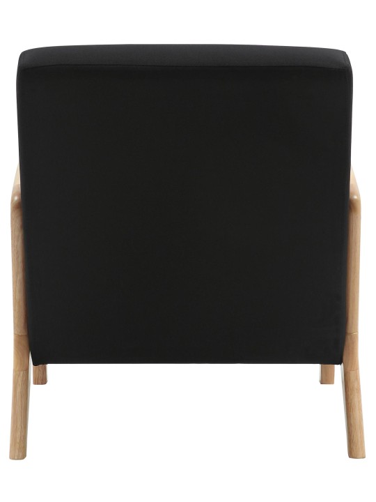 Fauteuil Hibbing tissu, noir