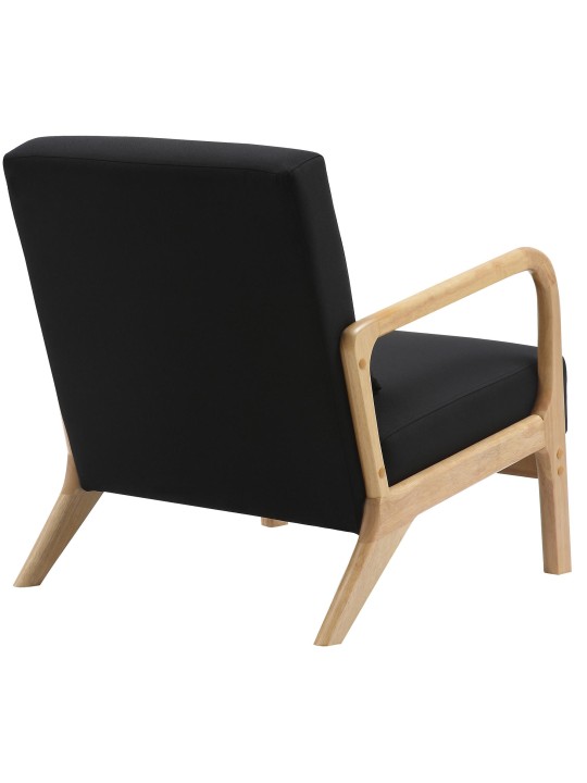 Fauteuil Hibbing tissu, noir