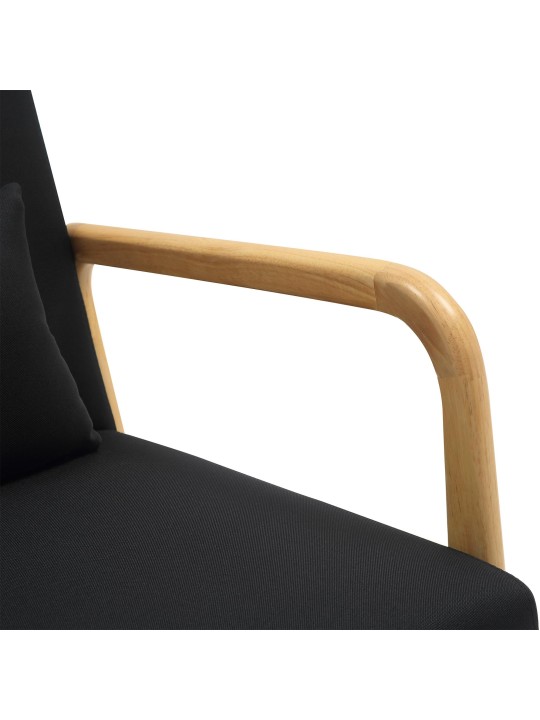 Fauteuil Hibbing tissu, noir