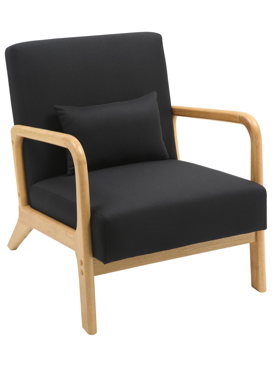 Fauteuil Hibbing tissu, noir